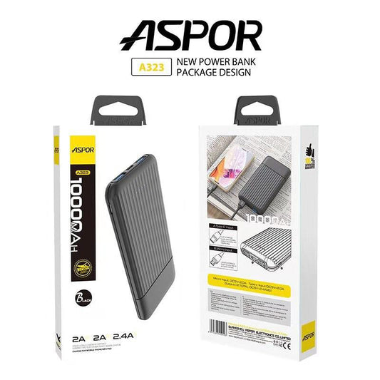 ASPOR A323 Power Bank - 10000mAH - Premium Sealed Power Bank