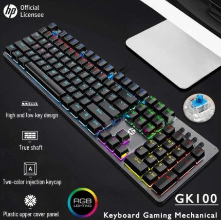 GK100 Mechanical Keyboard - RGB Gaming Mechanical - Imported Sealed HP