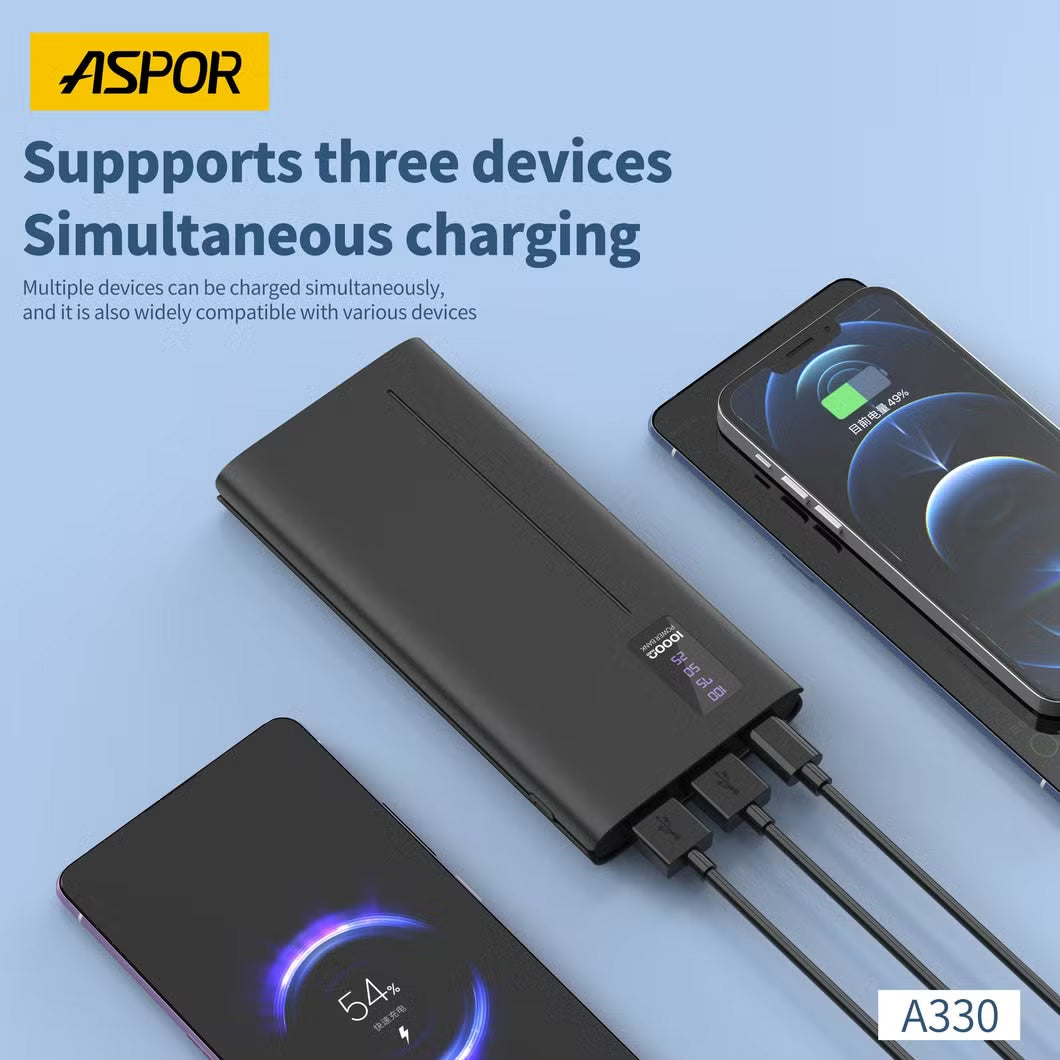 ASPOR A335 Power Bank - 10000mAH - Premium Sealed Power Bank