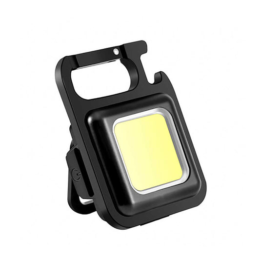 Magnetic Light Keychain - Mini LED Light with Bottle Opener - Rechargeable Portable Bright LED