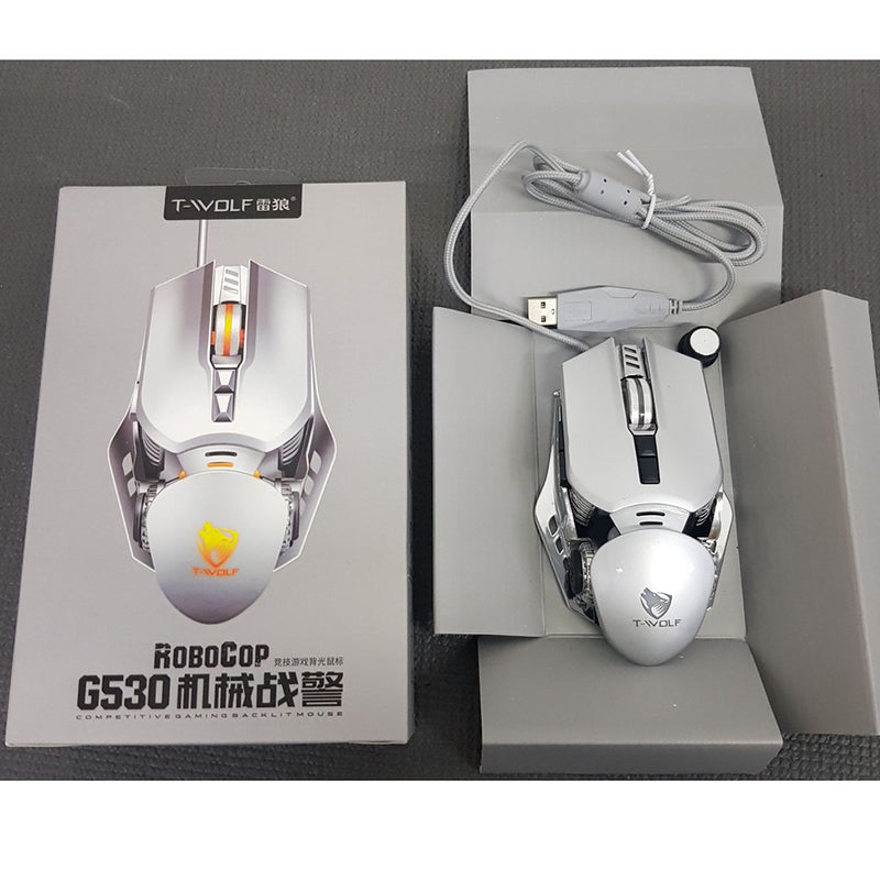 T-Wolf G530 - ROBO COP Mechanical Mouse - Gaming Mouse