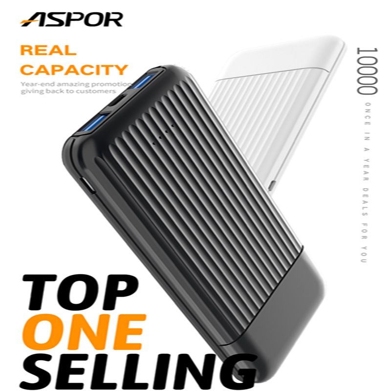 ASPOR A323 Power Bank - 10000mAH - Premium Sealed Power Bank