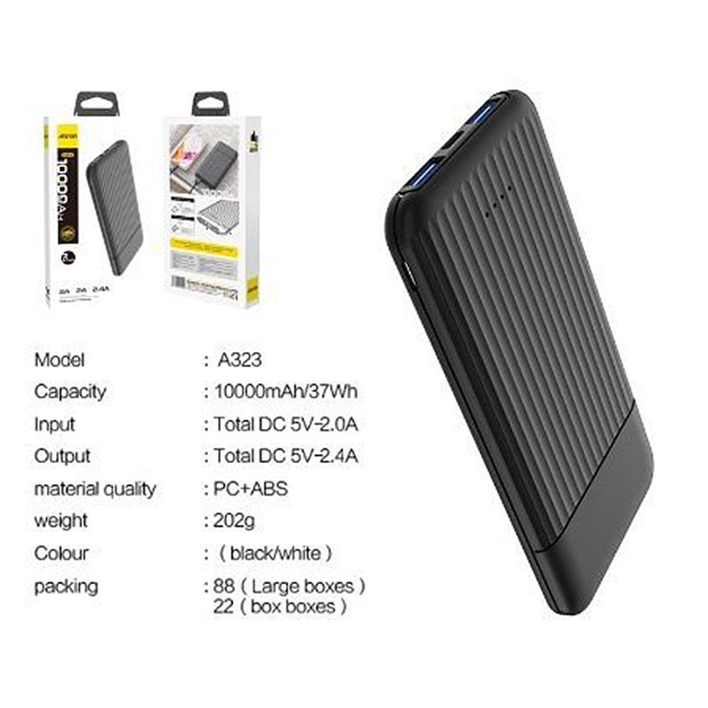 ASPOR A323 Power Bank - 10000mAH - Premium Sealed Power Bank