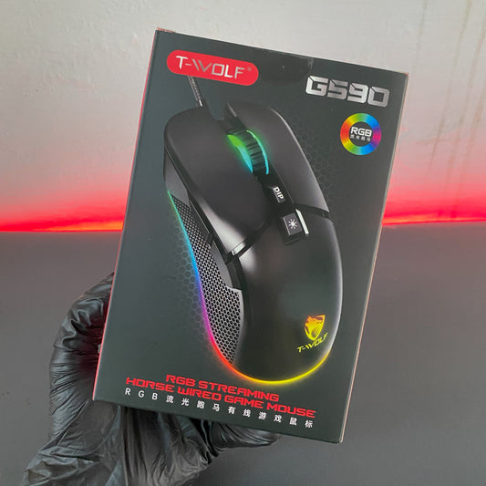 T-WOLF G590 - Gaming RGB Mouse - 7200 DPI - Sealed Branded