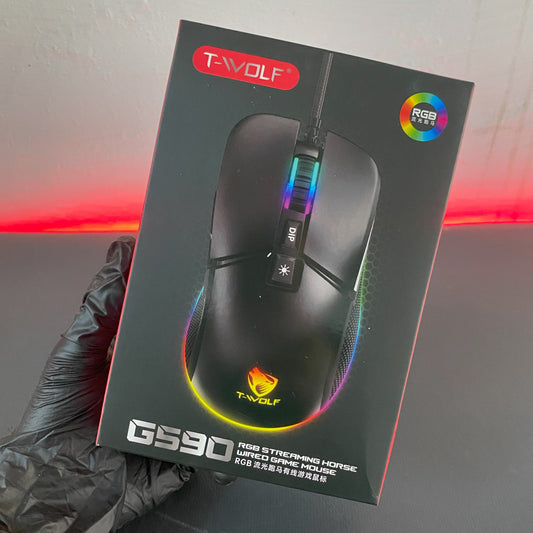 T-WOLF G590 - Gaming RGB Mouse - 7200 DPI - Sealed Branded