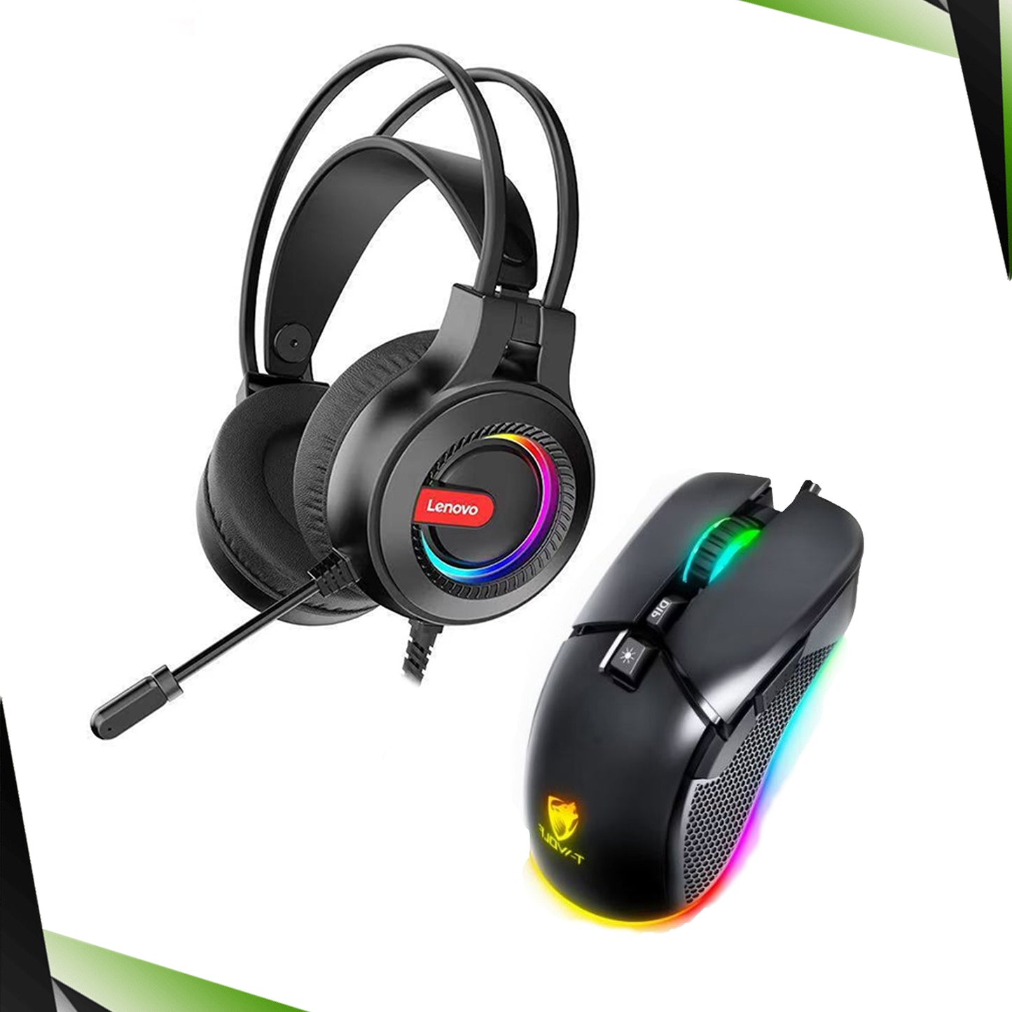 Gaming Combo Deal! T-Wolf G590 Gaming Mouse & Thinkplus G80-B Gaming Headset with Mic